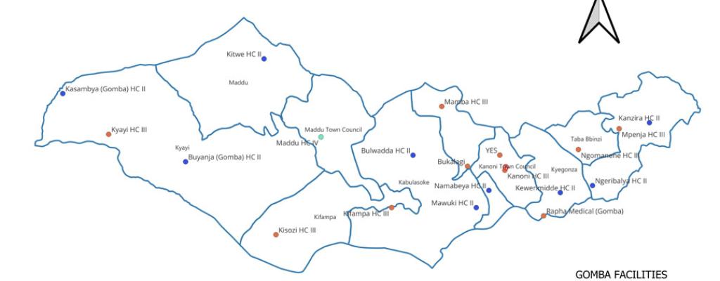 Health Centers In Gomba District 